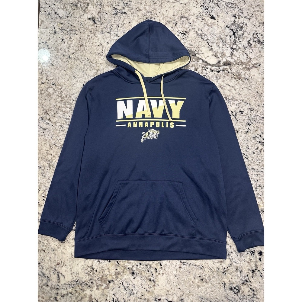 NWOT Navy Annapolis Midshipmen College Football Hoodie Blue XXL Military‎ NCAA